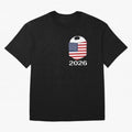 Soccer 2026 USA in the breast pocket Oversized T-Shirt Stand with FIFA World Cup 2026 USA Canada Mexico Spirit, Highlighting England, Neymar, Haaland and Cristiano Ronaldo, Retro Football Energy, Iconic Rivalries, Trophy Chase Drama and Stadium