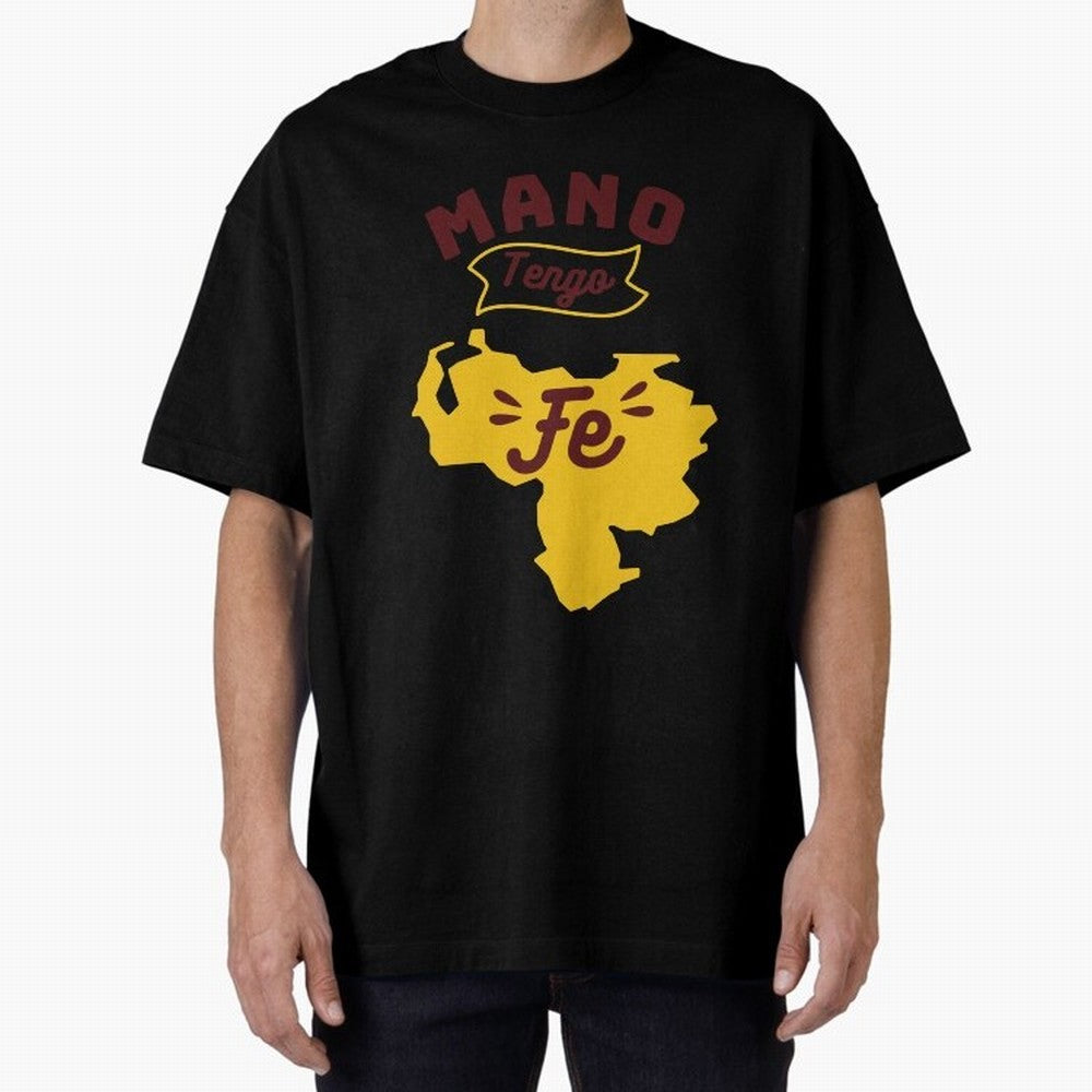 HAND I HAVE FAITH Oversized T-Shirt Show Passion for the Stars of FIFA World Cup 2026 USA Canada Mexico Spirit, Inspired by Spain and Netherlands, Messi, CR7 and Mbappe, Global Supporter Spirit, Legendary Goals, National Colors and Tournament