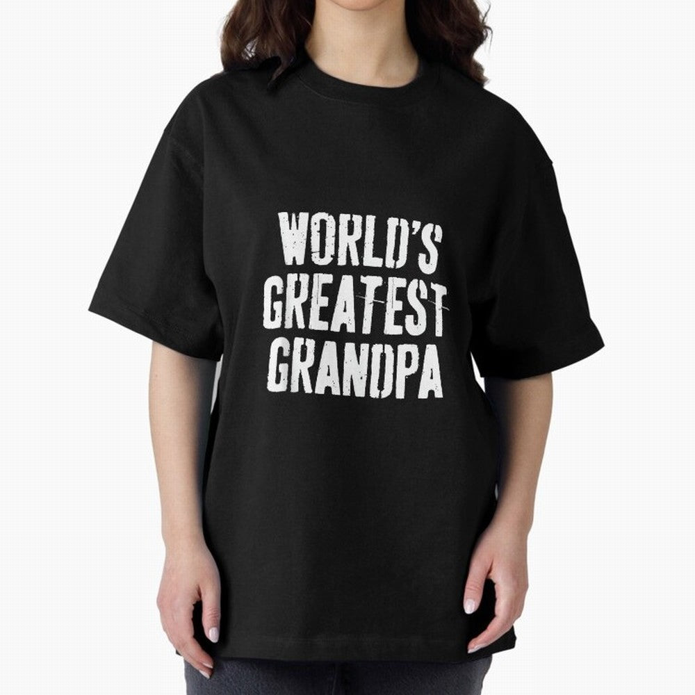 Mens World's Greatest Grandpa Shirt Papa Men Fathers Day Oversized T-Shirt Relive the Noise and Pride of FIFA World Cup 2026 Group Stage Spirit, Driven by Spain, Mbappe, Sports Nostalgia, International Competition, Famous Players and Unforgettable