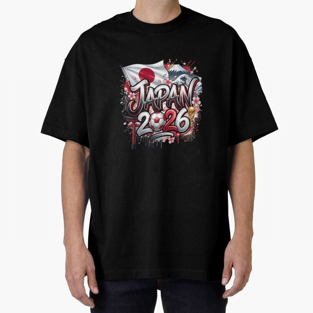 Japan World Cup 2026 Football Legacy Oversized T-Shirt Show Fan Pride Across Match Day Hype around FIFA World Cup 2026 USA Canada Mexico, CR7 and Messi, Brazil, Portugal and Argentina, Football Passion, Legendary Performances, Festival Vibes and