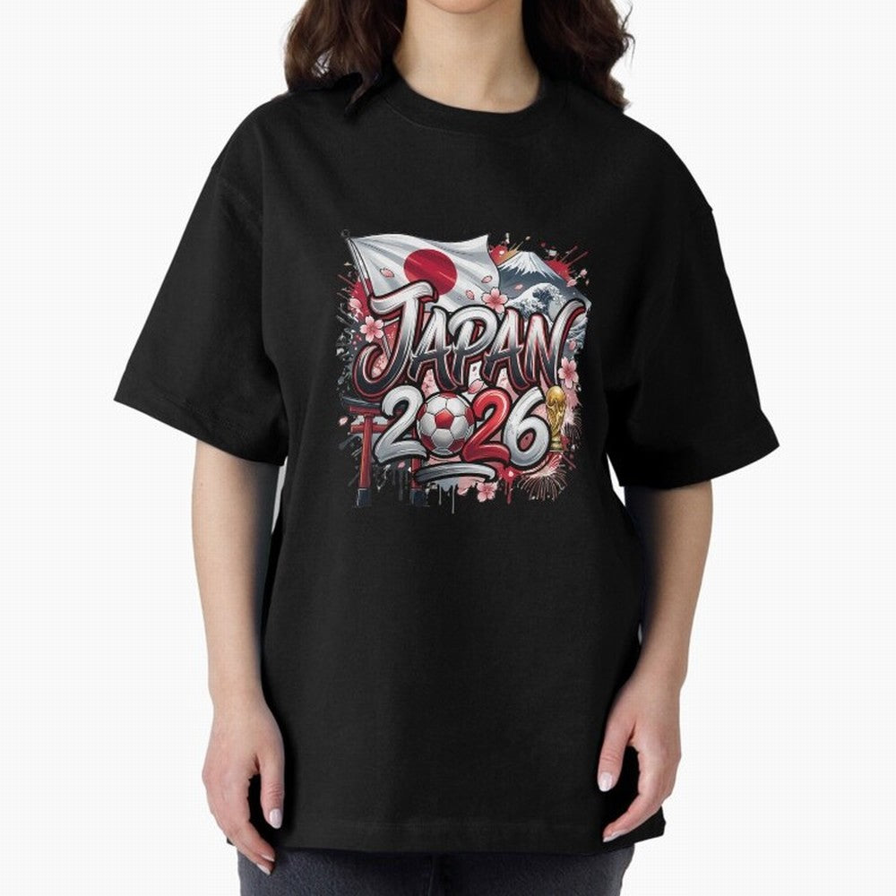 Japan World Cup 2026 Football Legacy Oversized T-Shirt Show Fan Pride Across Match Day Hype around FIFA World Cup 2026 USA Canada Mexico, CR7 and Messi, Brazil, Portugal and Argentina, Football Passion, Legendary Performances, Festival Vibes and