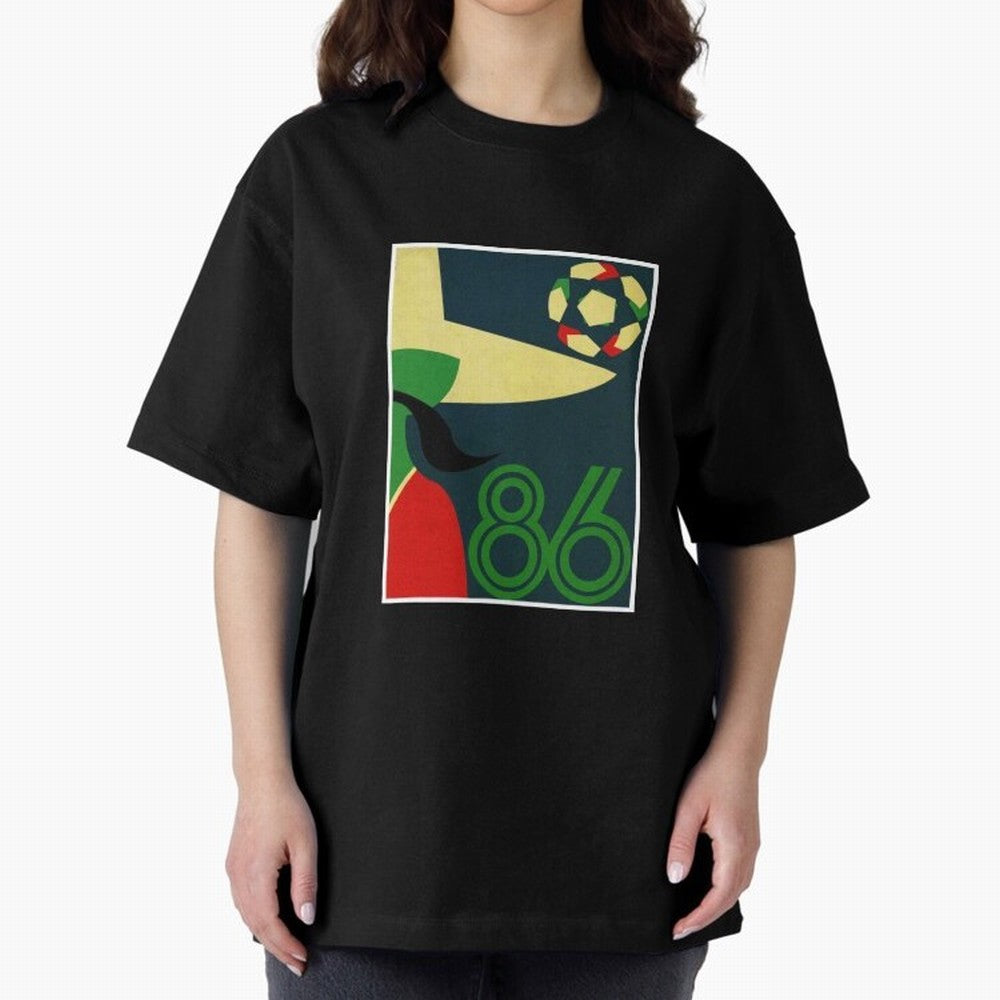 World Cup in Mexico 1986 Oversized T-Shirt Honor the Football Icons of Match Day Hype around FIFA World Cup 2026 USA Canada Mexico, Messi and Cristiano Ronaldo, Argentina, Classic Soccer Heritage, Championship Pressure, Fan Loyalty and