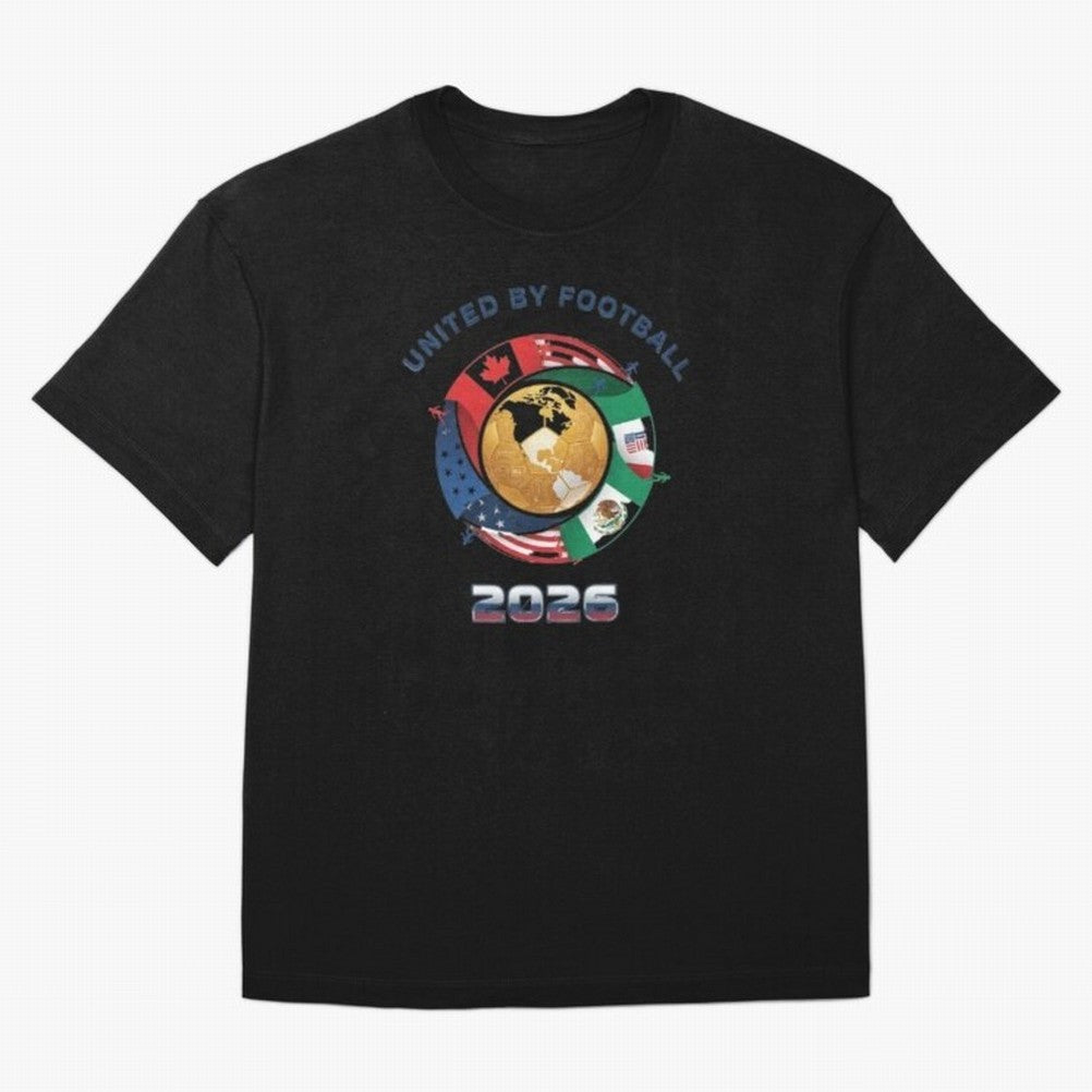 Connected Network Soccer Ball World Cup 2026 Concept Oversized T-Shirt Support Your Favorite Stars during Global Football Passion for FIFA World Cup 2026 USA Canada Mexico, Driven by Haaland and Mbappe, England and Germany, Football History, Final