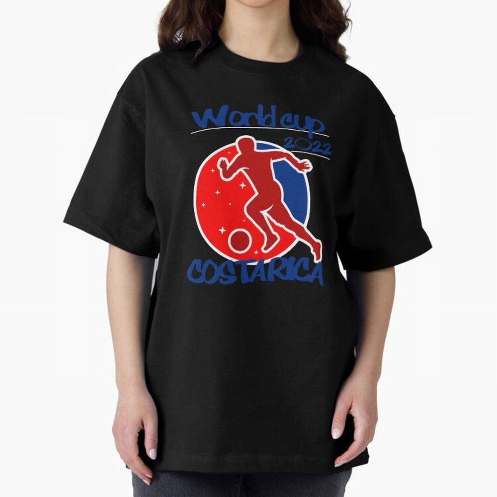 Costa Rica World Cup 2022 Oversized T-Shirt Show Up for the Glory of FIFA World Cup 2026 Group Stage Spirit, Centered on Germany, Messi, CR7 and Mbappe, Supporter Pride, Iconic Celebrations, Legendary Names and Global Match Day Energy; Ideal for