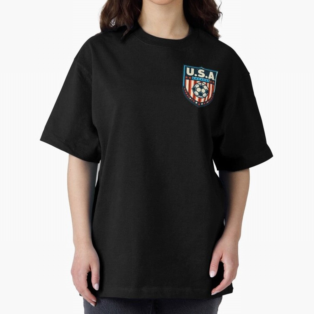 U.S.A Retro Style World Cup 2026 Oversized T-Shirt Spotlight Match Day Hype around FIFA World Cup 2026 Group Stage, Haaland, Brazil, Sports Nostalgia, International Competition, Famous Players and Unforgettable Victories; Great for Watch Parties,
