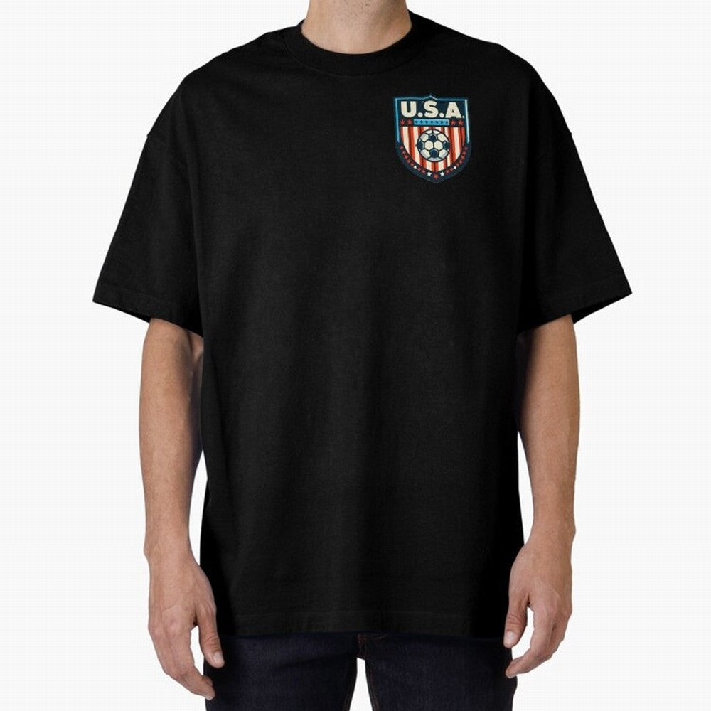 U.S.A Retro Style World Cup 2026 Oversized T-Shirt Spotlight Match Day Hype around FIFA World Cup 2026 Group Stage, Haaland, Brazil, Sports Nostalgia, International Competition, Famous Players and Unforgettable Victories; Great for Watch Parties,